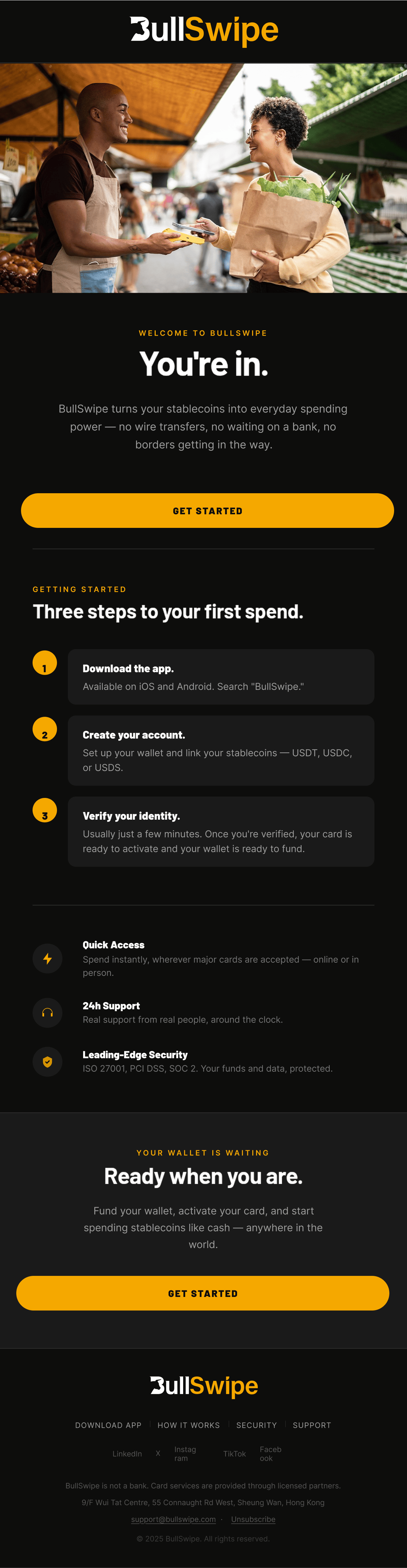 Welcome flow — Email 1