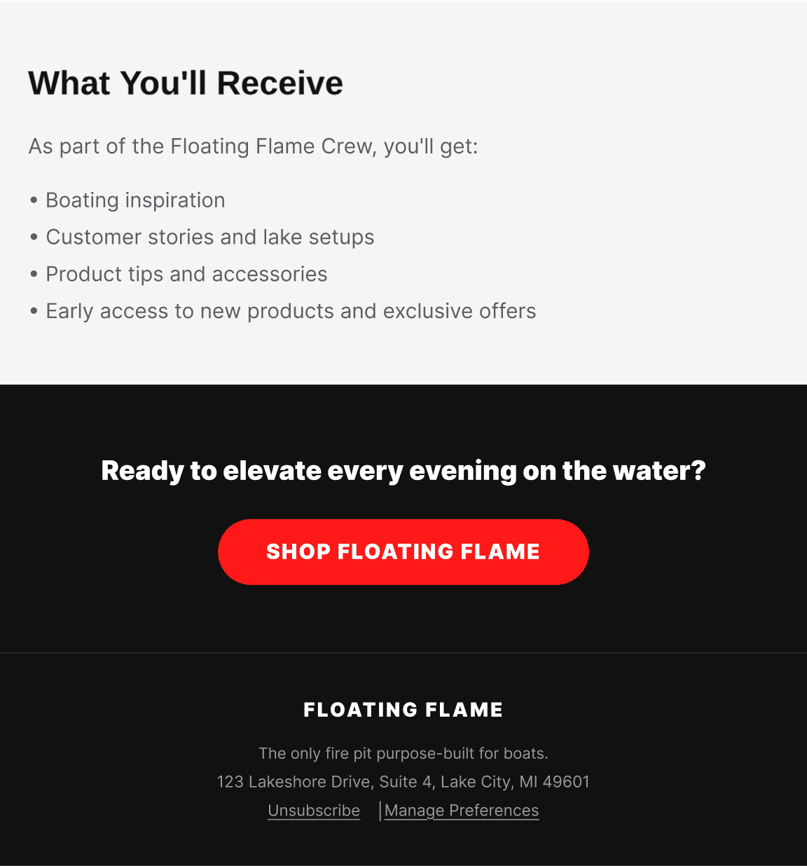 Welcome Email 1 — finished design